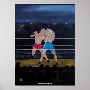 Poster La peinture Les Boxeurs par Alfred Fox
