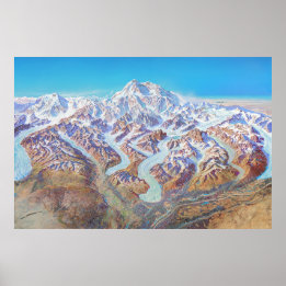 Poster La peinture paysagère du parc national de Denali