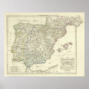 Poster La péninsule ibérienne