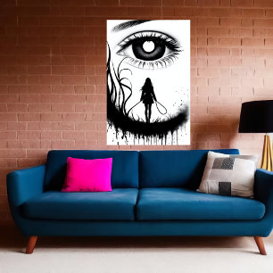 Poster La personne et l'oeil Art AI