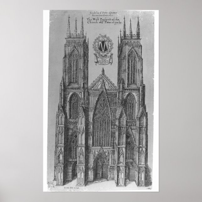 Poster La perspective occidentale de l'église Saint-Pierr (Devant)