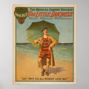 Poster "La Petite Duchesse" Homme sur la Plage