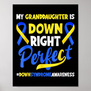 Poster La Petite-Fille Est En Bas Syndrome Parfait À Droi