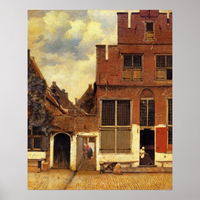Poster La petite rue de Johannes Vermeer (Devant)