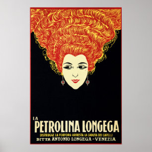 Poster La PETROLINA LONGEGA 1920 Shampooing Annonce