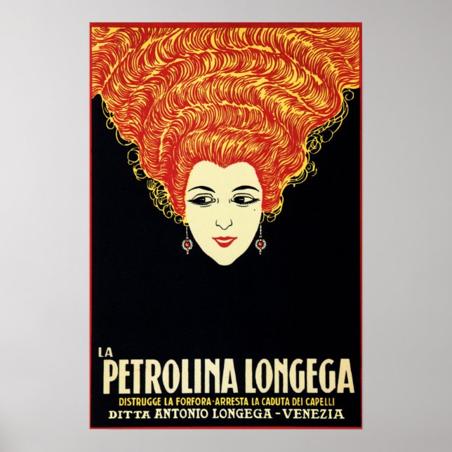 Poster La PETROLINA LONGEGA 1920 Shampooing Annonce (Devant)
