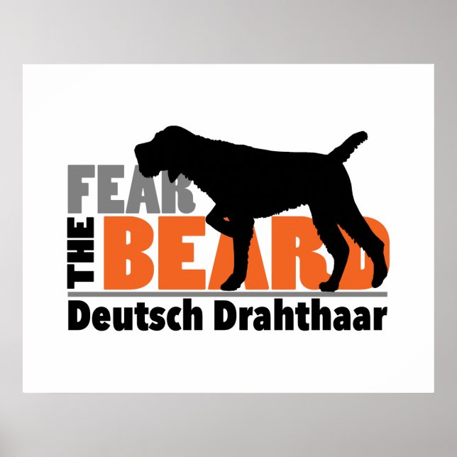 Poster La peur de la barbe - Deutsch Drahthaar (Devant)
