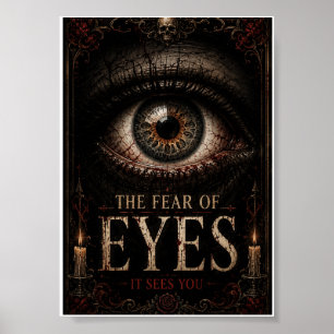 Poster La Peur Des Yeux Gothique Halloween