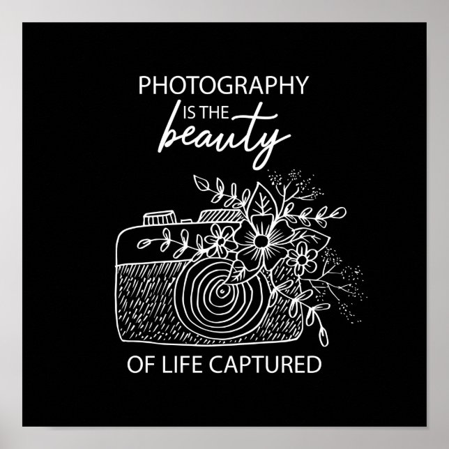 Poster La Photographie Est La Beauté De La Vie Capturée (Devant)