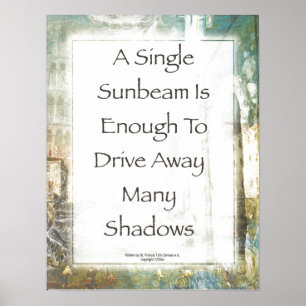 Poster La Piazza de Sunbeam Prayer by St. Francis