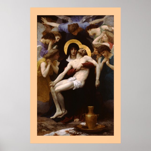 Poster La Pieta de Bouguereau (Devant)