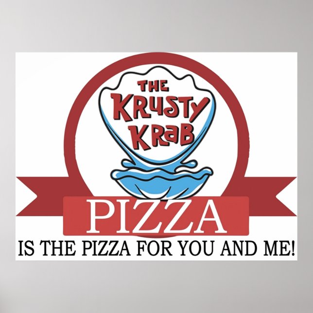 Poster La pizza Krusty Krab (Devant)
