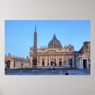 Poster La place Saint-Pierre à Vatican - Rome, Italie