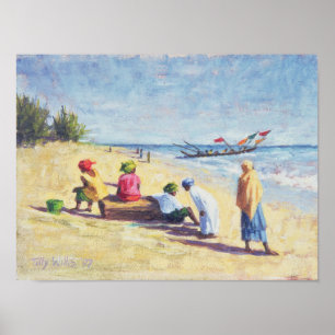 Poster La plage à Abene Sénégal 1997
