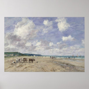 Poster La plage à Tourgeville, 1893
