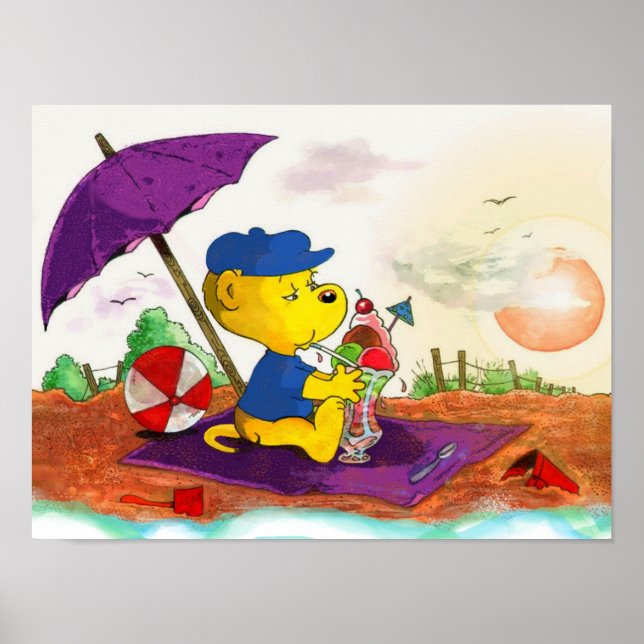 Poster La plage de Ferald's Ice-Cream Delight (Devant)