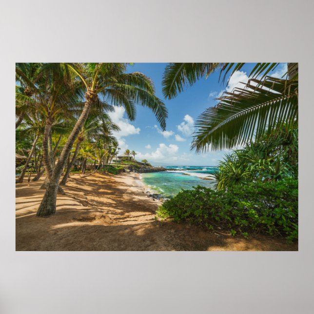 Poster La plage de Kuau Cove | Maui, Hawaii (Devant)