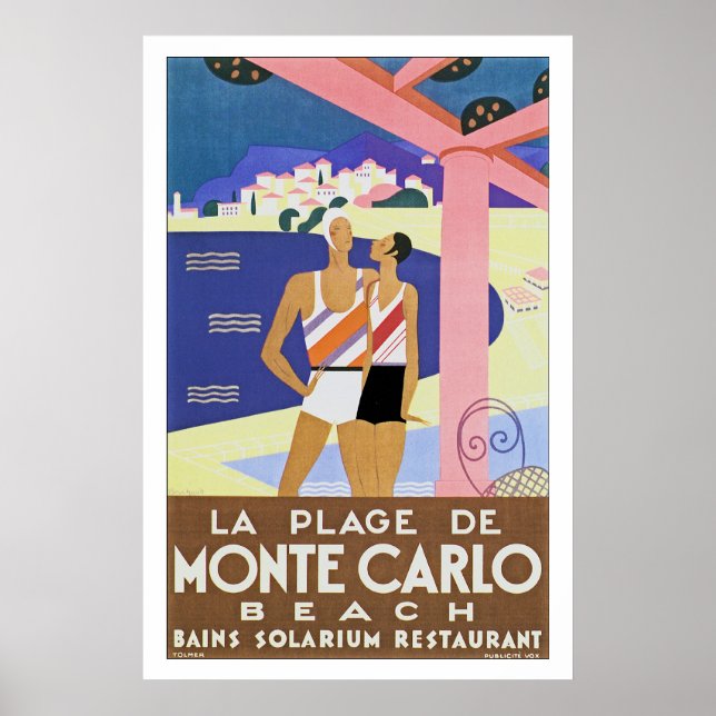 Poster La Plage de Monte Carlo (Devant)