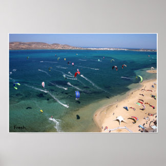Poster La plage de Paros Kite