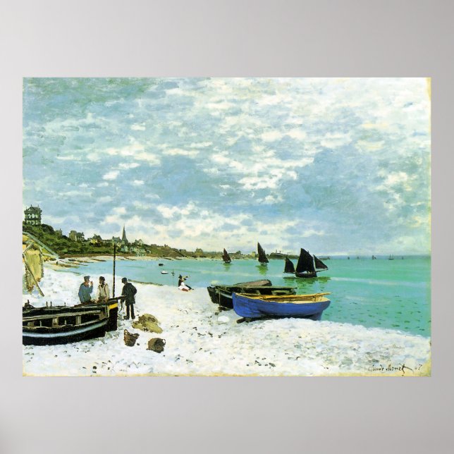 Poster La plage de Sainte-Adresse Claude Monet (Devant)