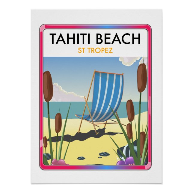 Poster La plage de Tahiti st tropez (Devant)