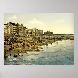 Poster La plage d'Ostende Belgique