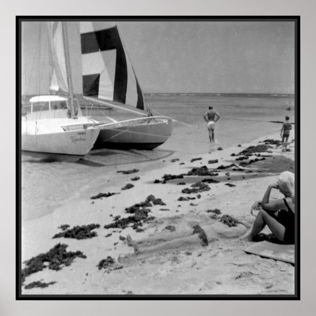 Poster La plage du Vieux Hawaii (Devant)