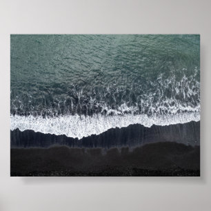 Poster La plage noire en Islande