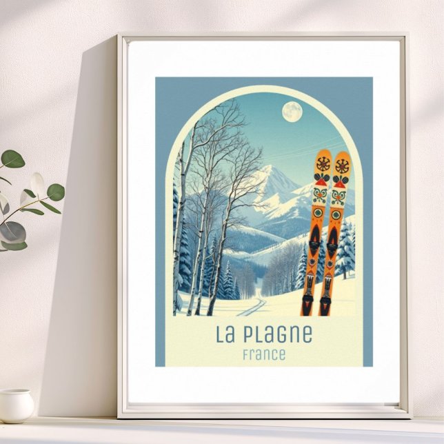 Poster La Plagne station de ski France  (Créateur téléchargé)