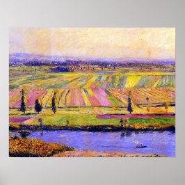 Poster La Plaine de Gennevilliers de Caillebotte