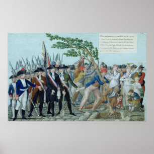 Poster La plantation d'un arbre de liberté, c.1789