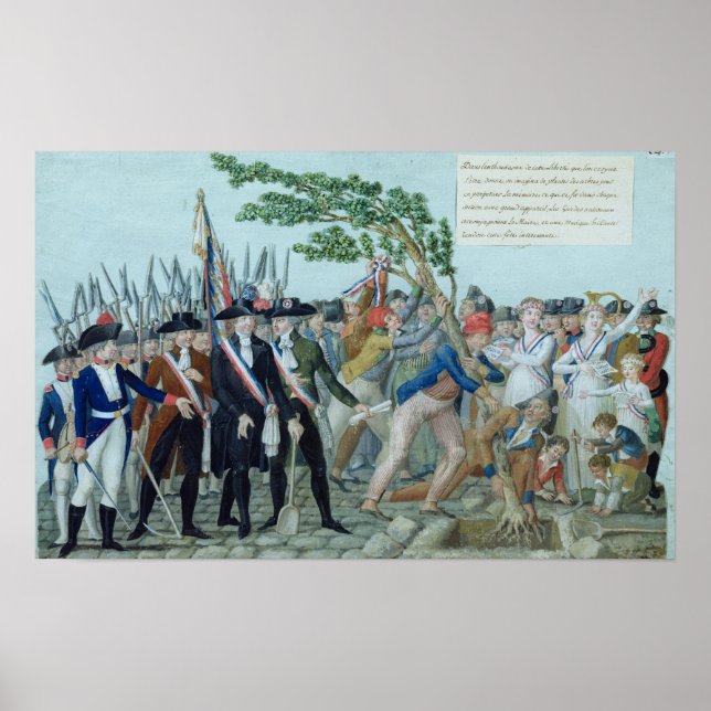 Poster La plantation d'un arbre de liberté, c.1789 (Devant)