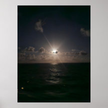 La pleine lune en mer