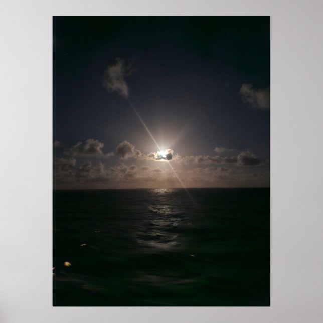 Poster La pleine lune en mer (Devant)