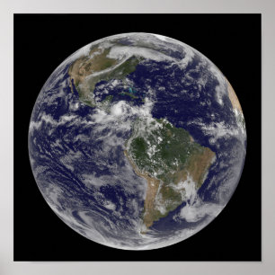 Poster La pleine terre montrant l'Amérique du Nord et des
