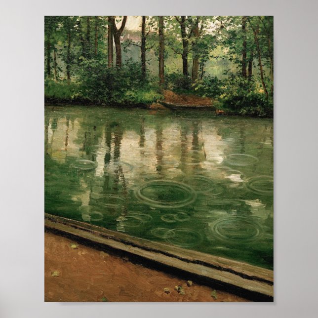 Poster La pluie des Yerres Gustave Caillebotte (Devant)