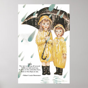 Poster La pluie pleut