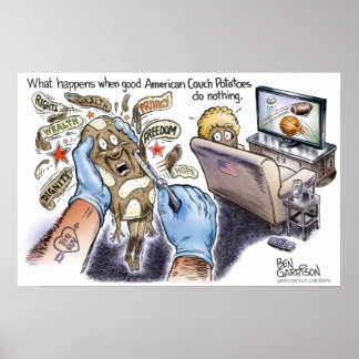 Poster La pomme de terre du canapé américain