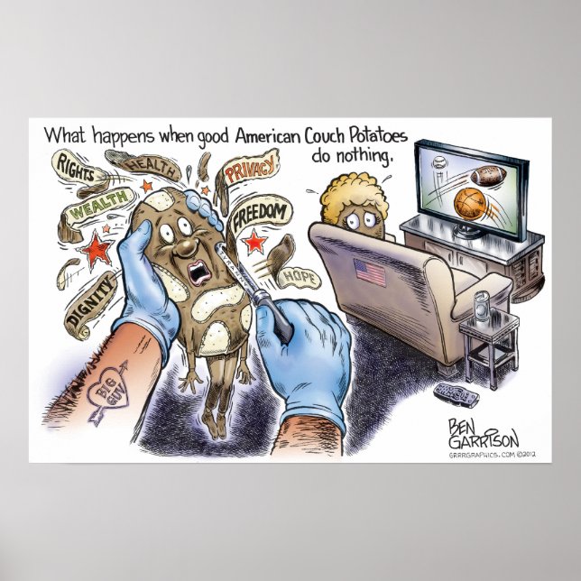 Poster La pomme de terre du canapé américain (Devant)