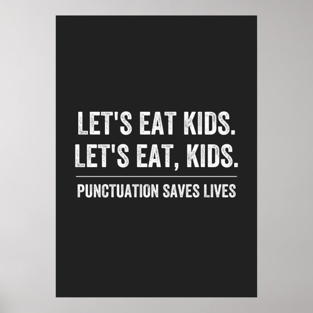 Poster La ponctuation sauve des vies (Devant)