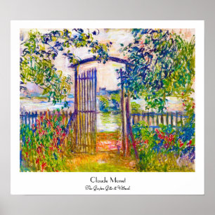 Poster La porte de jardin chez Vetheuil Claude Monet