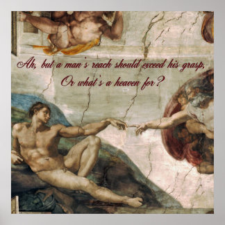 Poster La portée d'un homme doit dépasser sa portée