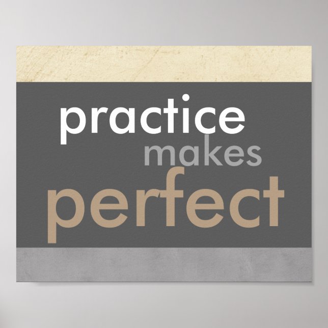Poster la pratique de l'affiche motivante fait une citati (Devant)