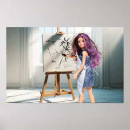Poster La première étape de mon dessin de bambou.