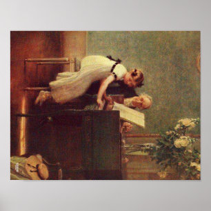 Poster La première leçon de piano par Muenier