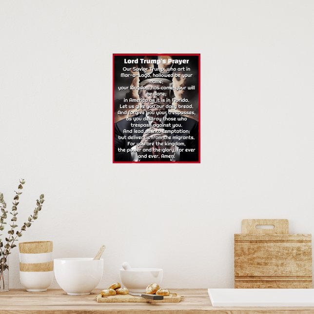 Poster La prière de Lord Trump pour MAGA (Cuisine)