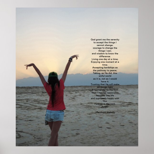 Poster La prière de sérénité (Devant)