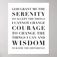 La prière de sérénité capitalisée