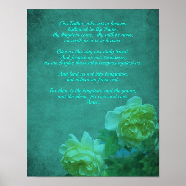 Poster La prière du Seigneur Notre Père (Devant)