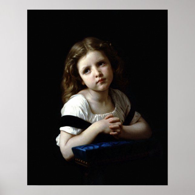Poster La prière, par William Bouguereau (Imprimer) (Devant)